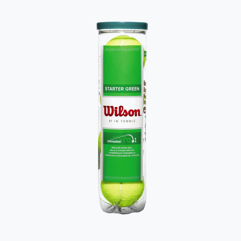 Palline da tennis per bambini Wilson Starter Play Green 4 pezzi giallo WRT137400 2