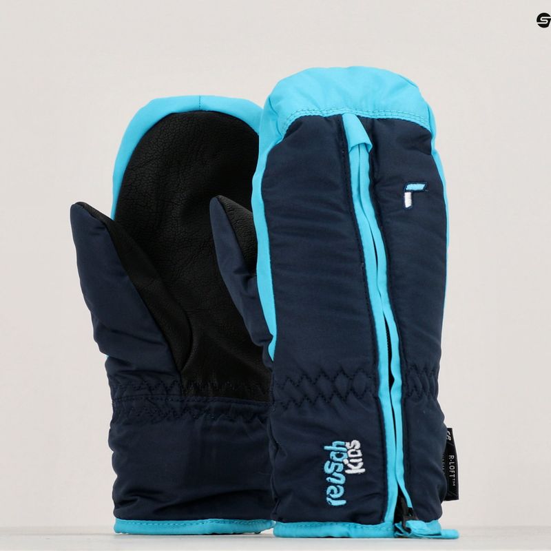 Guanti da sci per bambini Reusch Ben Mitten dress blu/bottone da scapolo 10