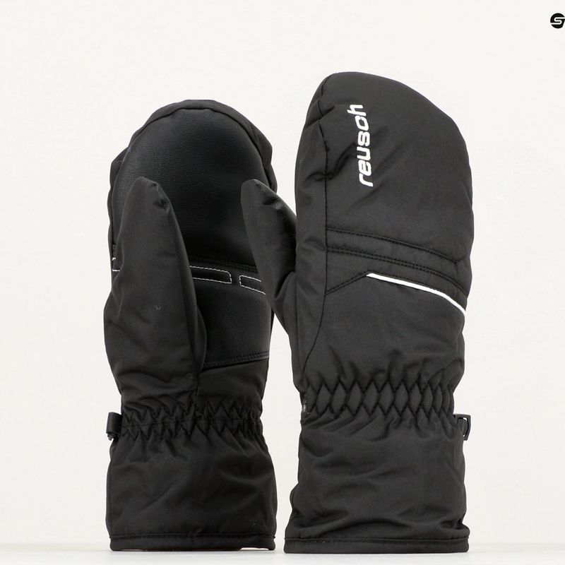 Guanto da sci per bambini Reusch Alan Mitten nero/bianco 10