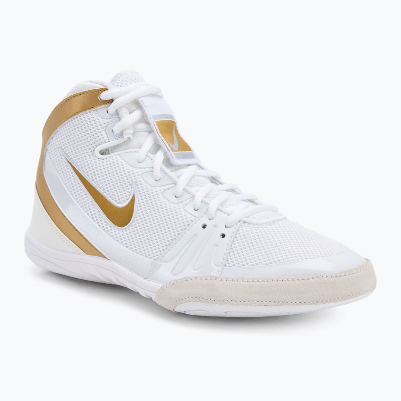 Scarpe da boxe Nike Freek bianco/oro metallico/grigio freddo