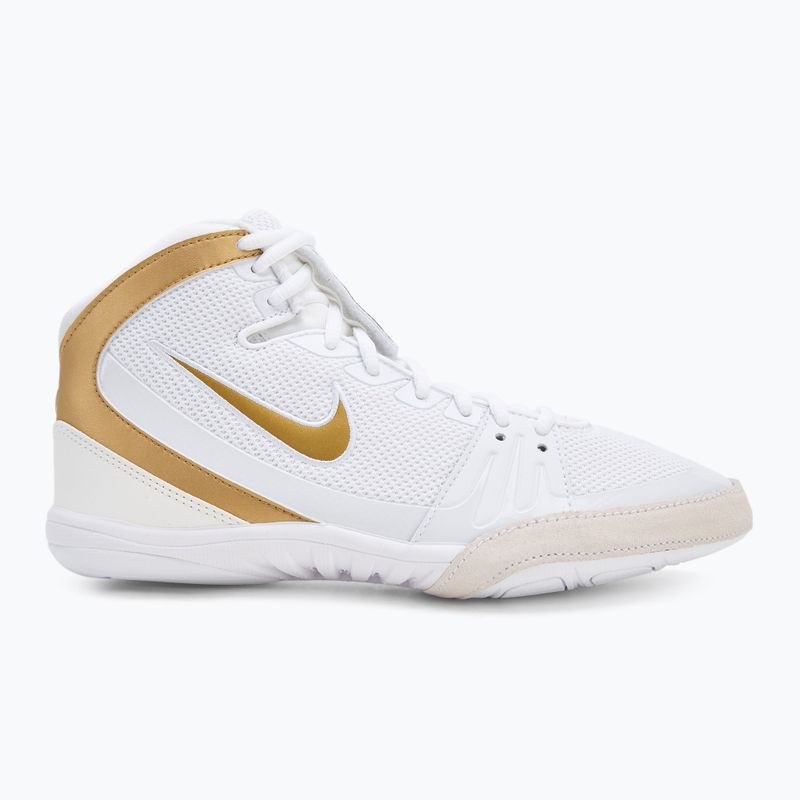 Scarpe da boxe Nike Freek bianco/oro metallico/grigio freddo 2