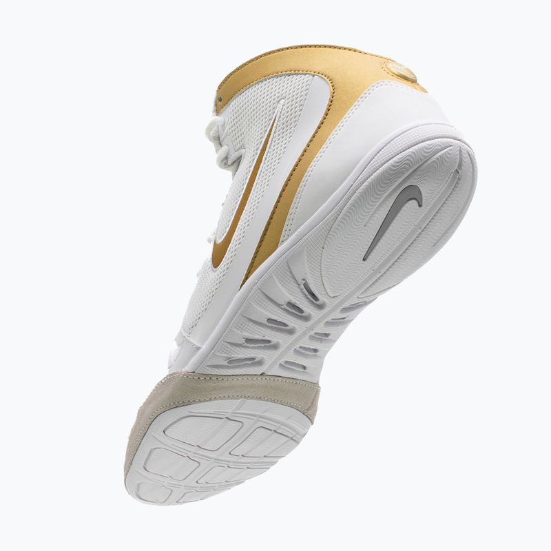 Scarpe da boxe Nike Freek bianco/oro metallico/grigio freddo 10