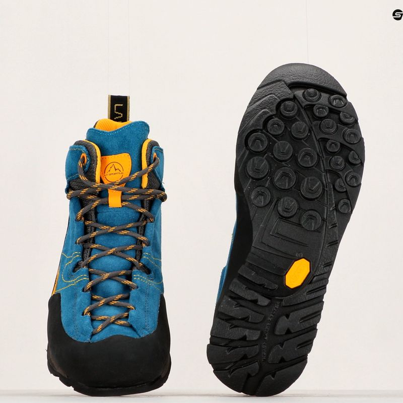 Scarpa da avvicinamento La Sportiva Boulder X Mid blu/giallo da uomo 8