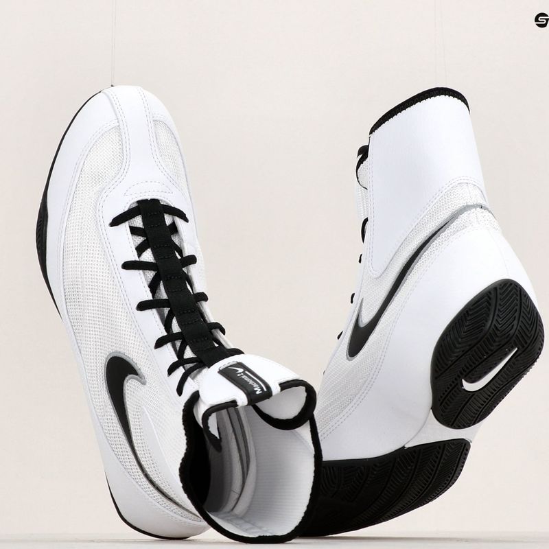 Nike Machomai 2 SE bianco/nero/grigio lupo scarpe da boxe 8