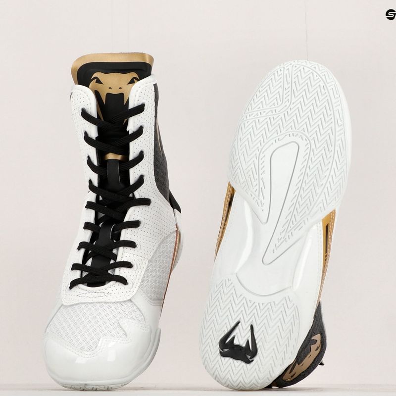 Stivali da boxe Venum Elite bianco/nero/oro 8