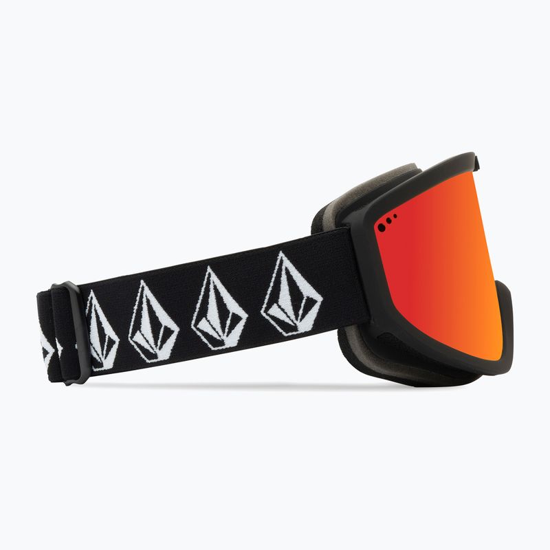 Volcom Footprints occhiali da sci nero opaco pietra/rosso cromo/giallo 4