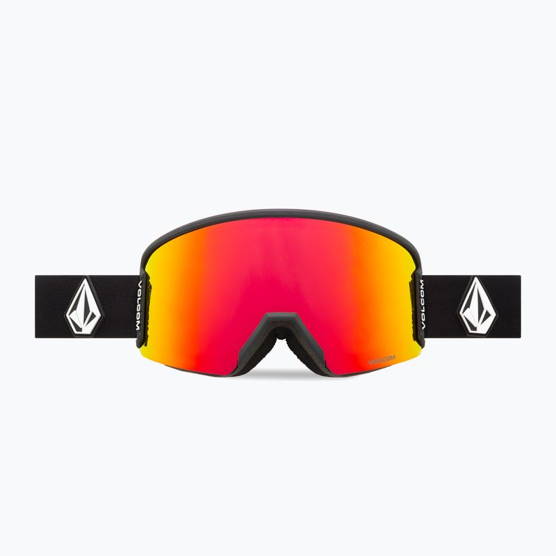 Occhiali da sci Volcom Garden 2 nero opaco/rosso cromo/giallo 2