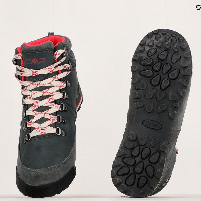 Stivali da trekking da donna CMP Heka WP titanio/begonia 15
