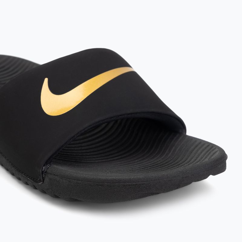 Ciabatte per bambini Nike Kawa black/metallic gold 7