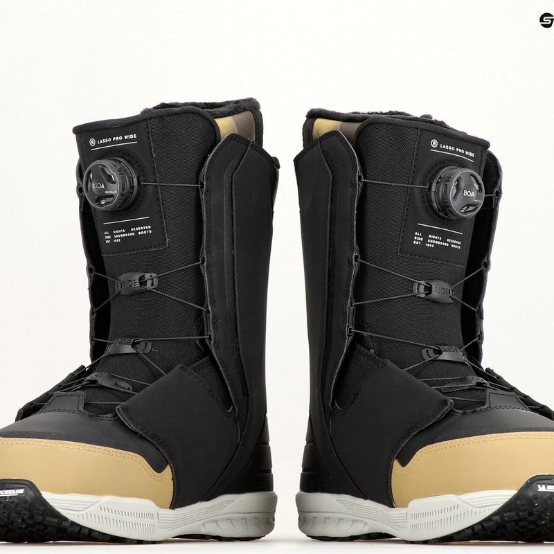 Scarponi da snowboard da uomo RIDE Lasso Pro Wide nero 13