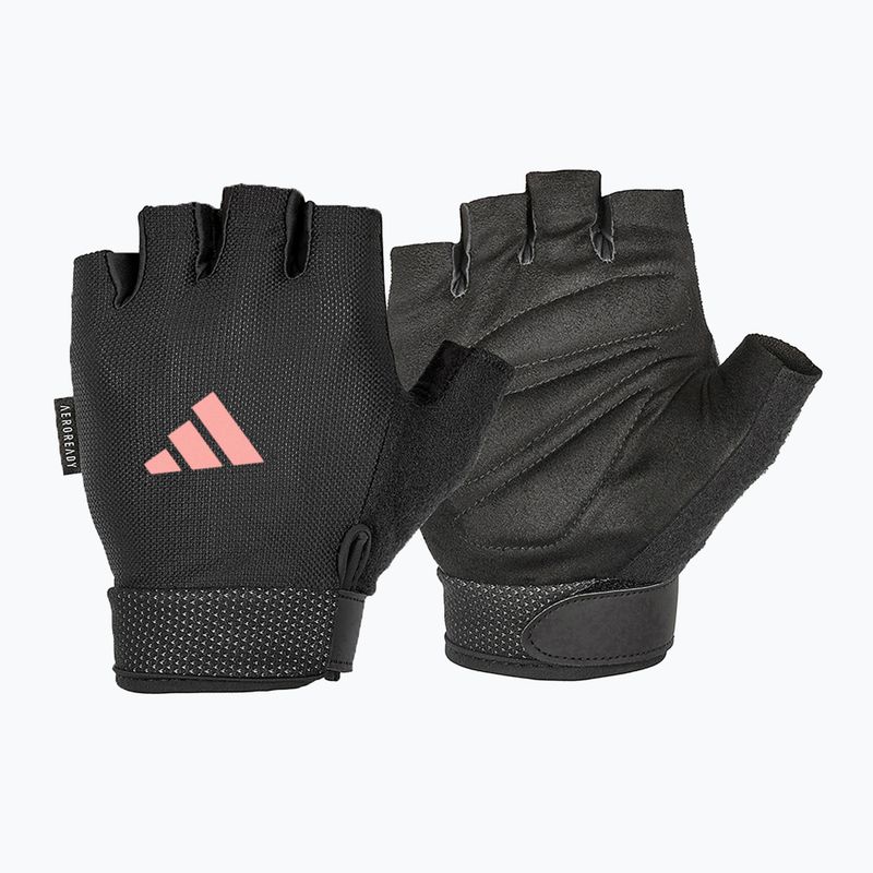 Guanti da allenamento adidas Essential regolabili nero/rosa