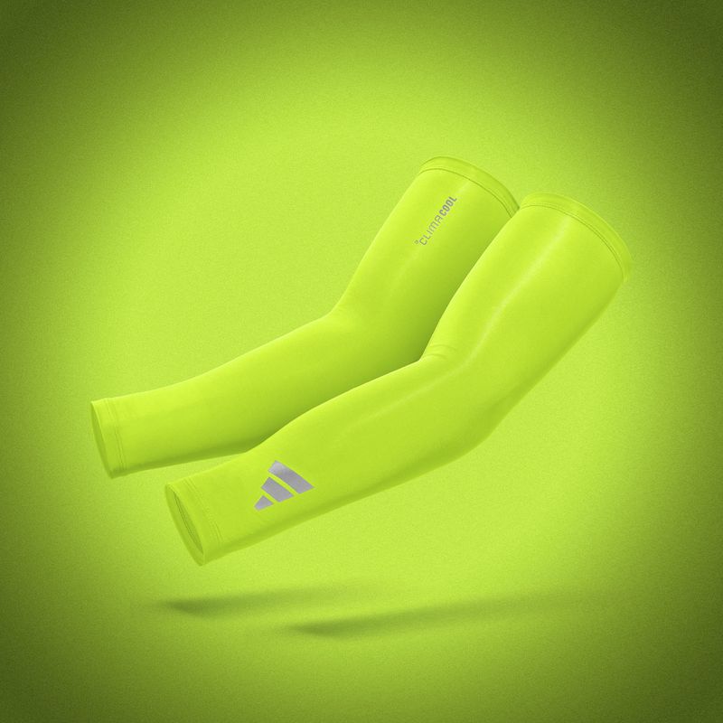 Manicotti compressivi adidas Climacool Compression Arm Sleeves lucid lemon 5