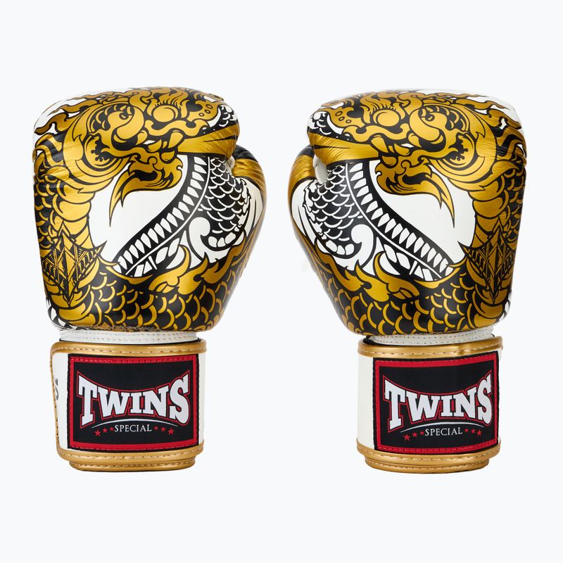 Guanti da boxe Twins Special Fancy FBGVL3-52 bianco/oro