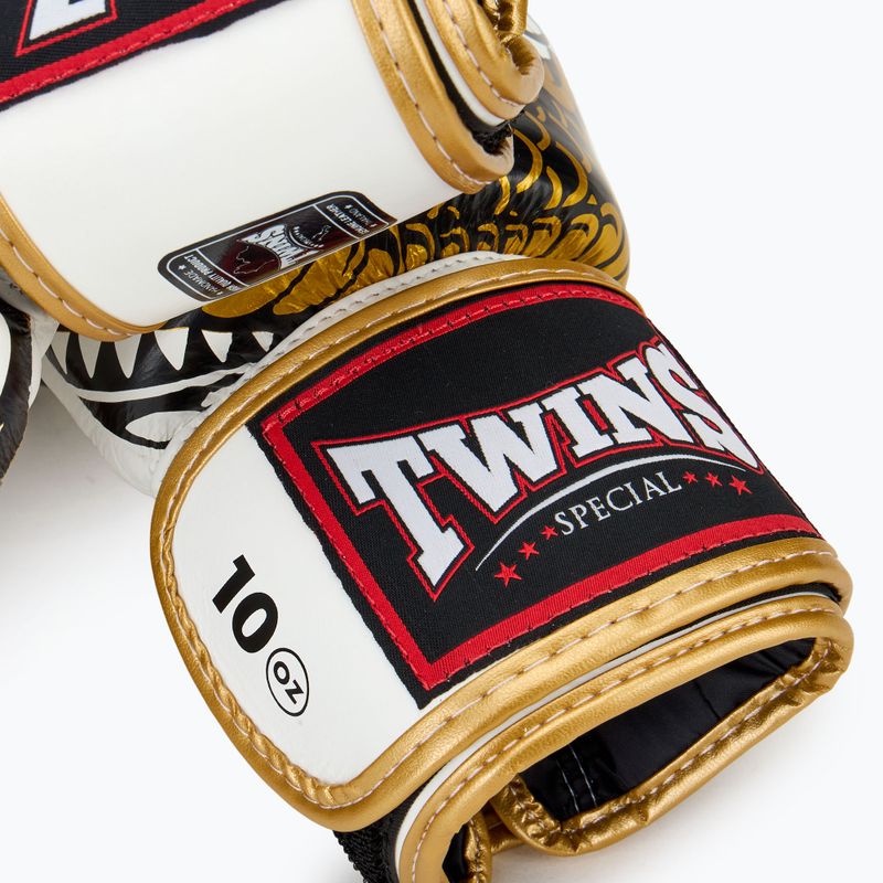 Guanti da boxe Twins Special Fancy FBGVL3-52 bianco/oro 5