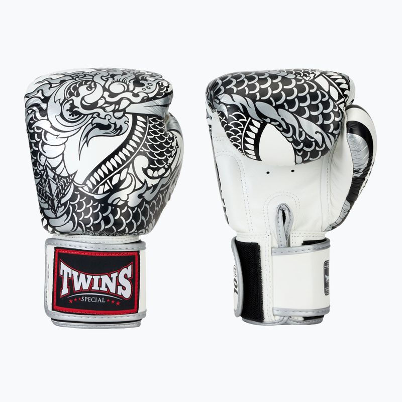 Guantoni da boxe Twins Special Fancy FBGVL3-52 bianco/argento 3