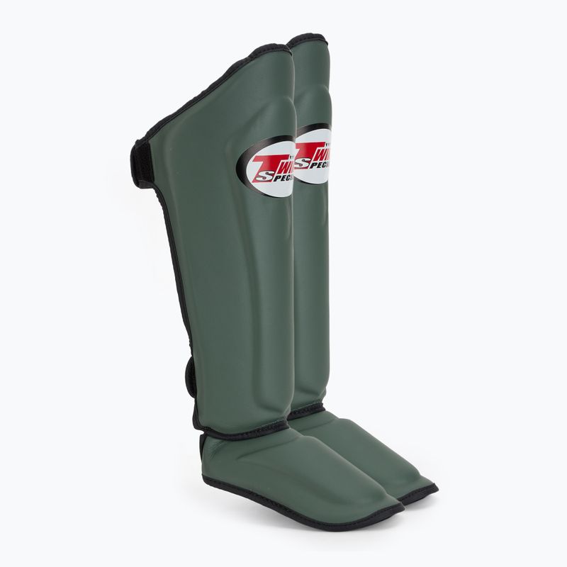 Protezioni per tibia e piede in oliva Twins Special SGS10