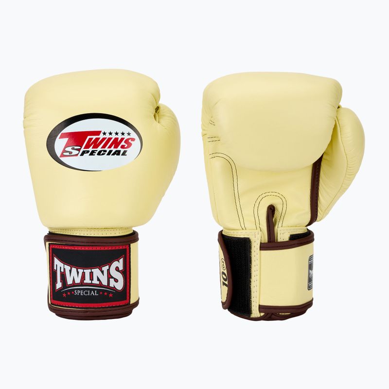 Guanti da boxe Twins Special BGVL3 vaniglia 3