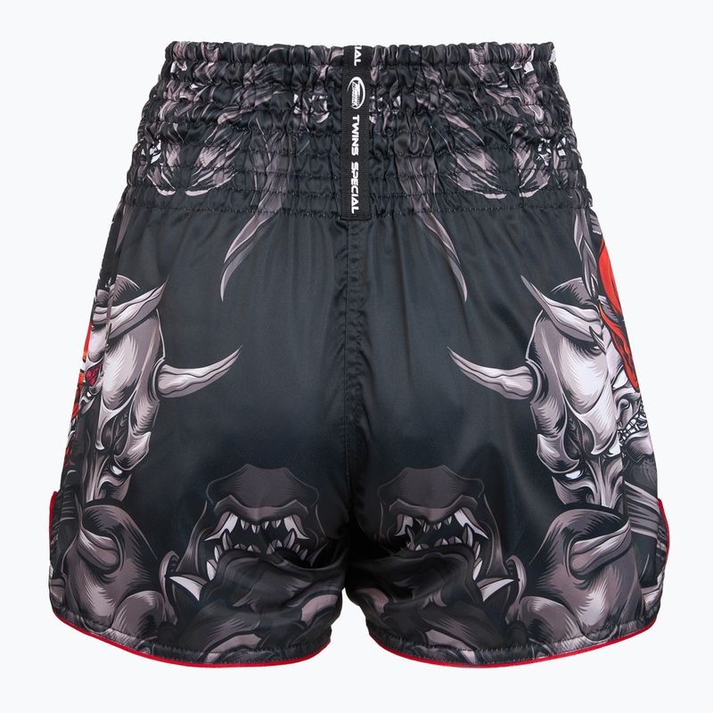 Pantaloncini da allenamento Twins Special Muay Thai Twins Kabuki black/white/red 2
