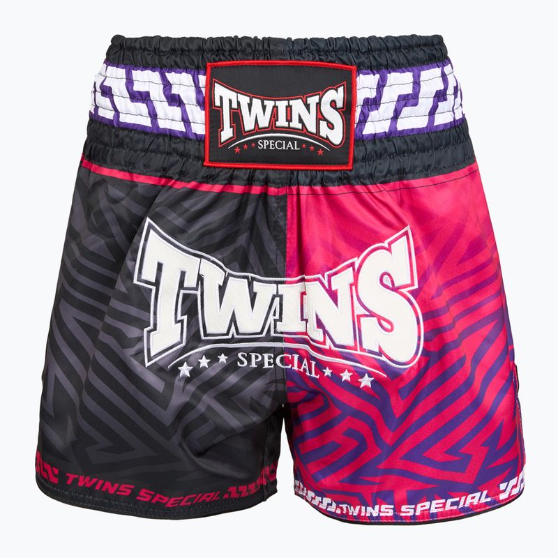 Pantaloncini da allenamento Twins Special Muay Thai Twins Maze brown/pink/blue/white