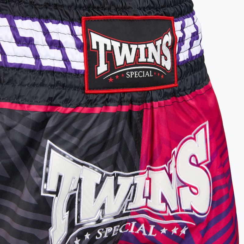 Pantaloncini da allenamento Twins Special Muay Thai Twins Maze brown/pink/blue/white 3