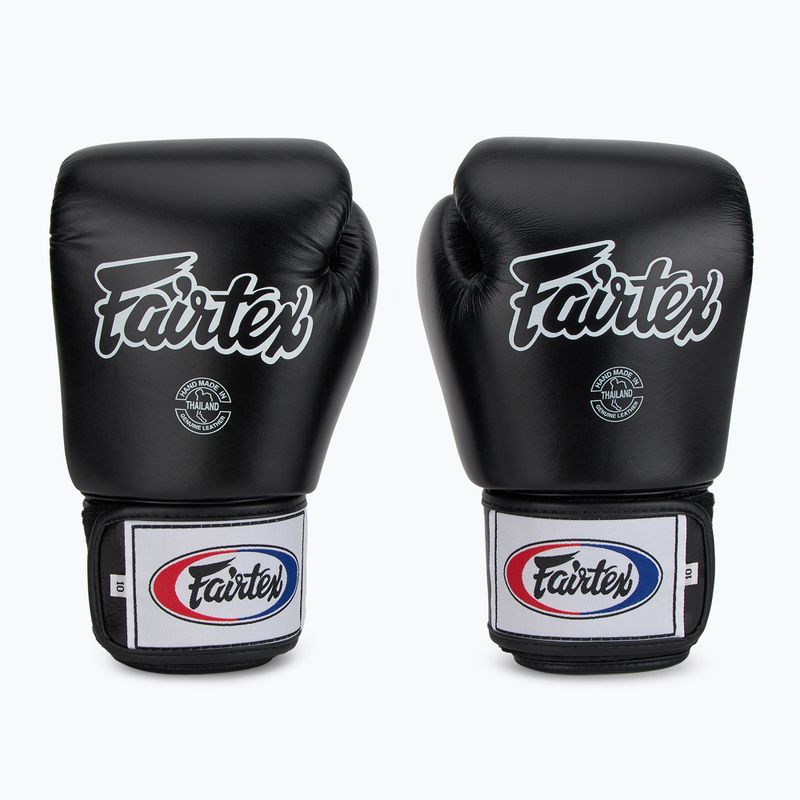 Guanti da boxe neri Fairtex Universal "Tight-Fit" Design 2