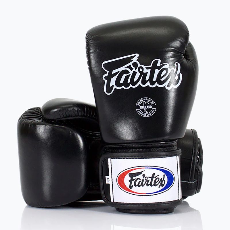 Guanti da boxe neri Fairtex Universal "Tight-Fit" Design 2