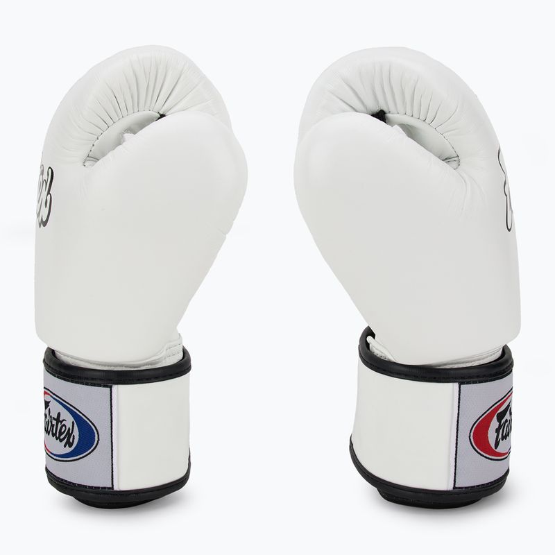 Guanti da boxe bianchi Fairtex Universal "Tight-Fit" Design 4