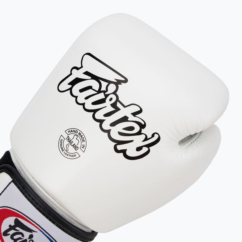 Guanti da boxe bianchi Fairtex Universal "Tight-Fit" Design 5