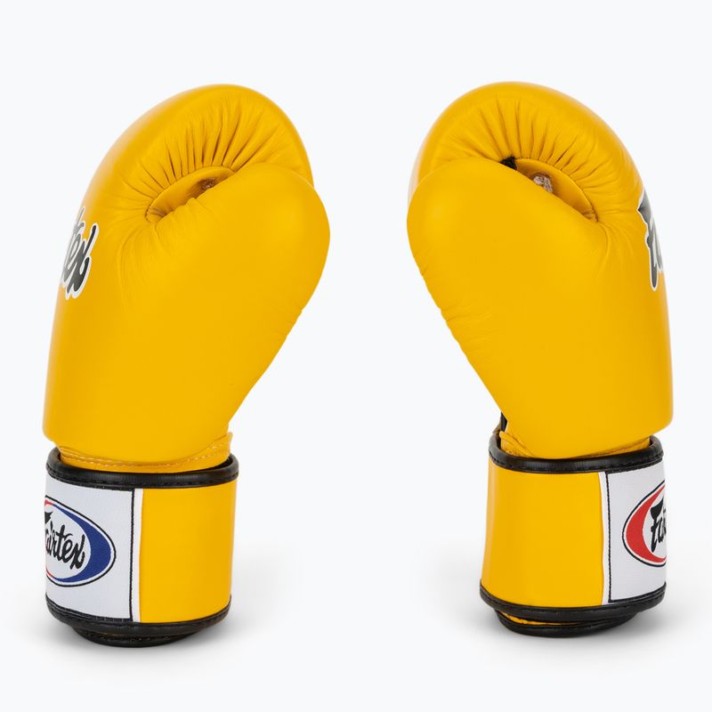 Guantoni da boxe gialli Fairtex Universal "Tight-Fit" Design 4