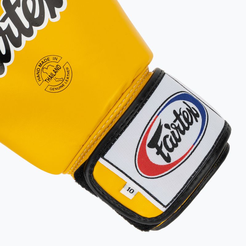 Guantoni da boxe gialli Fairtex Universal "Tight-Fit" Design 6