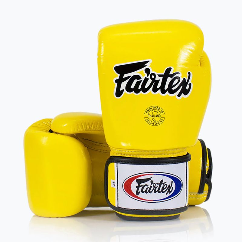 Guantoni da boxe gialli Fairtex Universal "Tight-Fit" Design 2