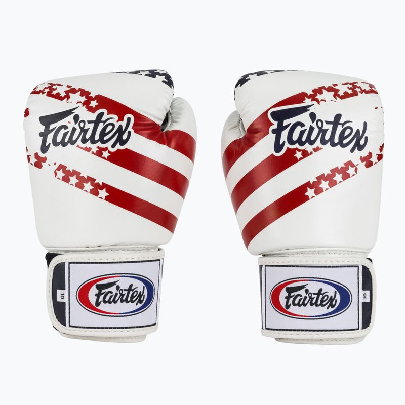 Guanti da boxe Fairtex Universal "Tight-Fit" Design USA bianchi 2