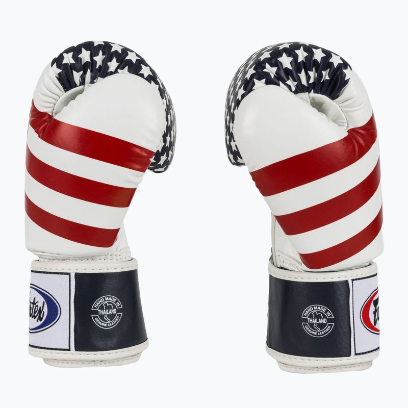 Guanti da boxe Fairtex Universal "Tight-Fit" Design USA bianchi 4