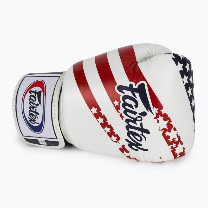 Guanti da boxe Fairtex Universal "Tight-Fit" Design USA bianchi 5
