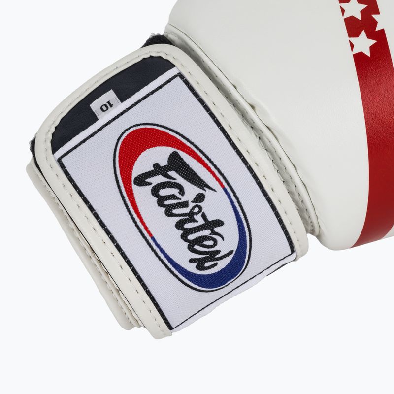 Guanti da boxe Fairtex Universal "Tight-Fit" Design USA bianchi 6