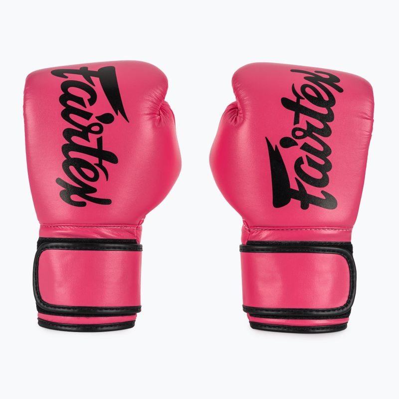 Guanti a piedi nudi Fairtex Microfiber rosa/nero 2