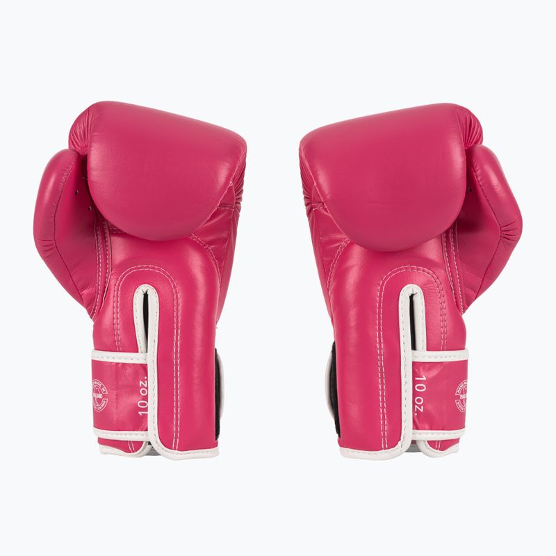 Guanti da boscaiolo Fairtex in microfibra rosa/bianco 3