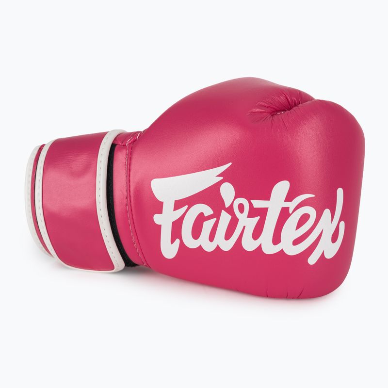 Guanti da boscaiolo Fairtex in microfibra rosa/bianco 5