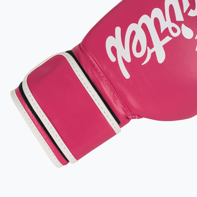 Guanti da boscaiolo Fairtex in microfibra rosa/bianco 6