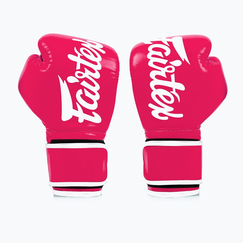 Guanti da boscaiolo Fairtex in microfibra rosa/bianco
