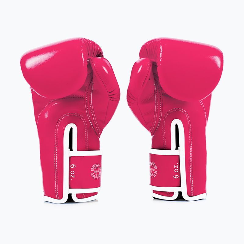 Guanti da boscaiolo Fairtex in microfibra rosa/bianco 2