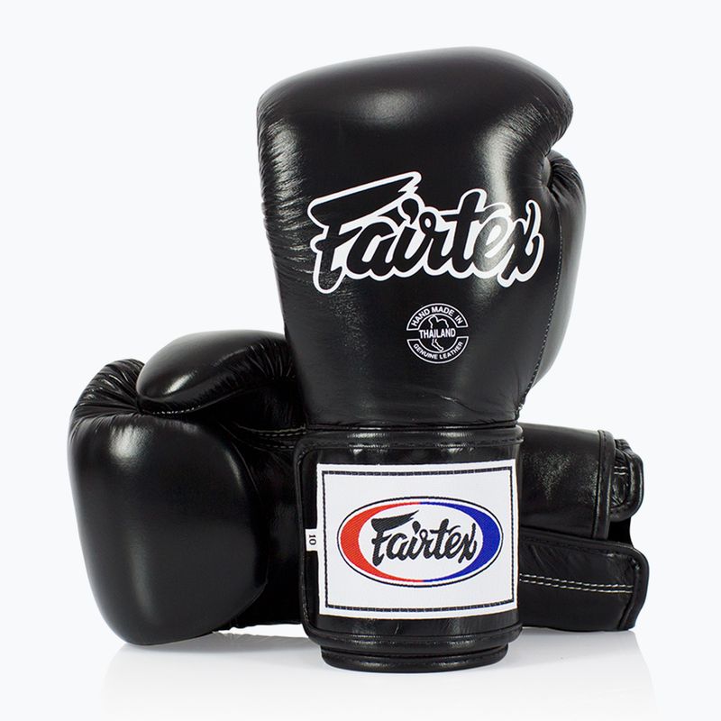 Guantoni da boxe Fairtex Super Sparring - Pollice bloccato nero 4