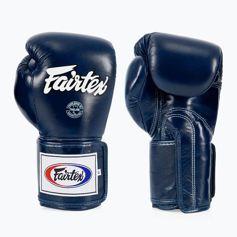 Guantoni da boxe Fairtex Super Sparring - Pollice bloccato blu
