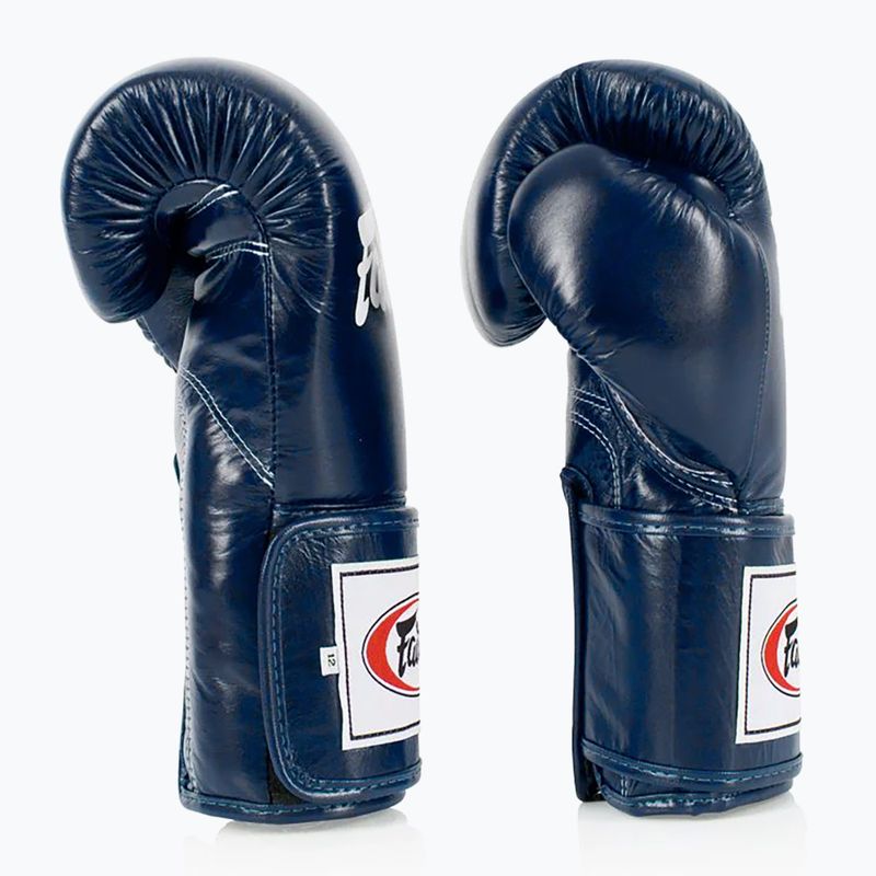 Guantoni da boxe Fairtex Super Sparring - Pollice bloccato blu 3