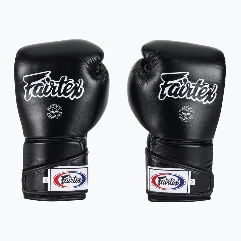 Guantoni da boxe Fairtex Stylish Angular Sparring - Pollice bloccato nero 2