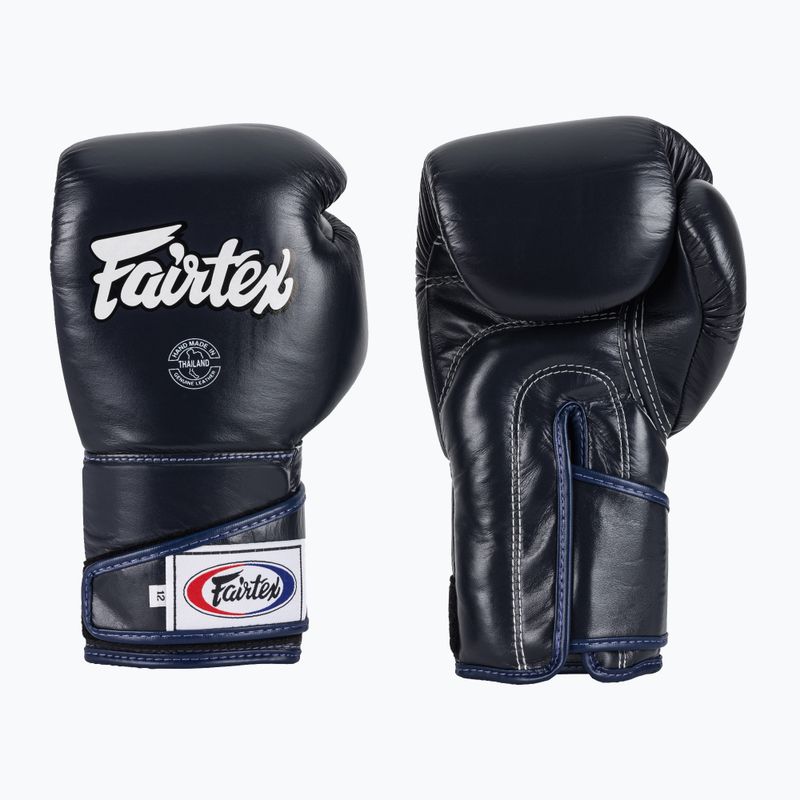 Guantoni da boxe Fairtex Stylish Angular Sparring - Pollice bloccato blu
