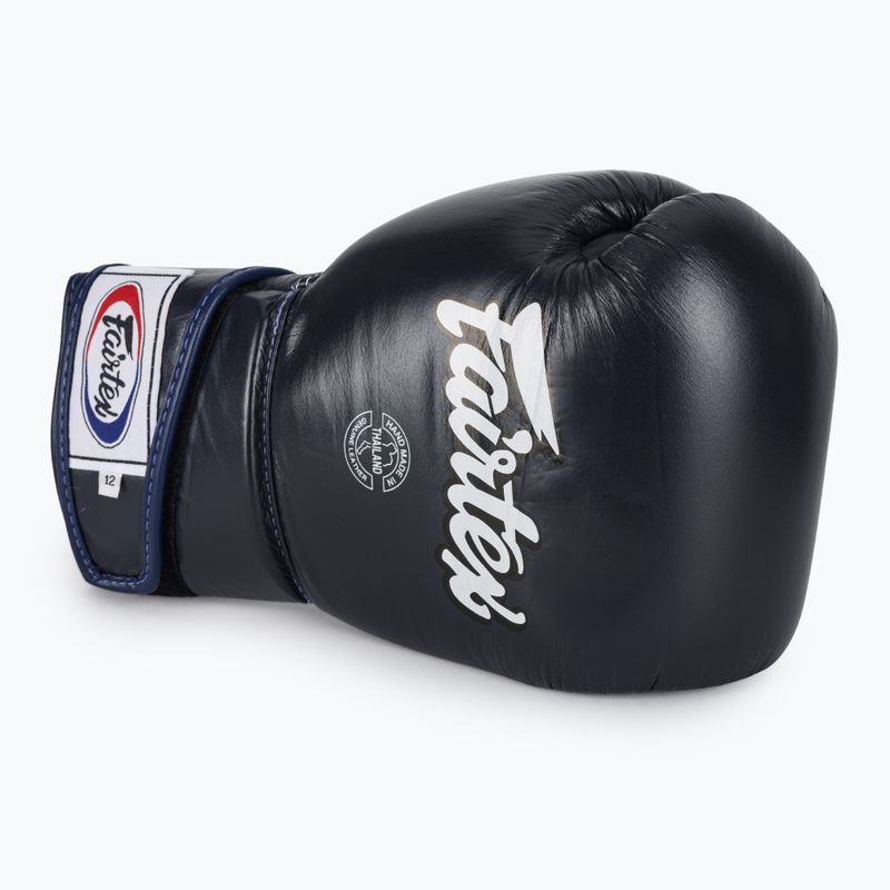 Guantoni da boxe Fairtex Stylish Angular Sparring - Pollice bloccato blu 5