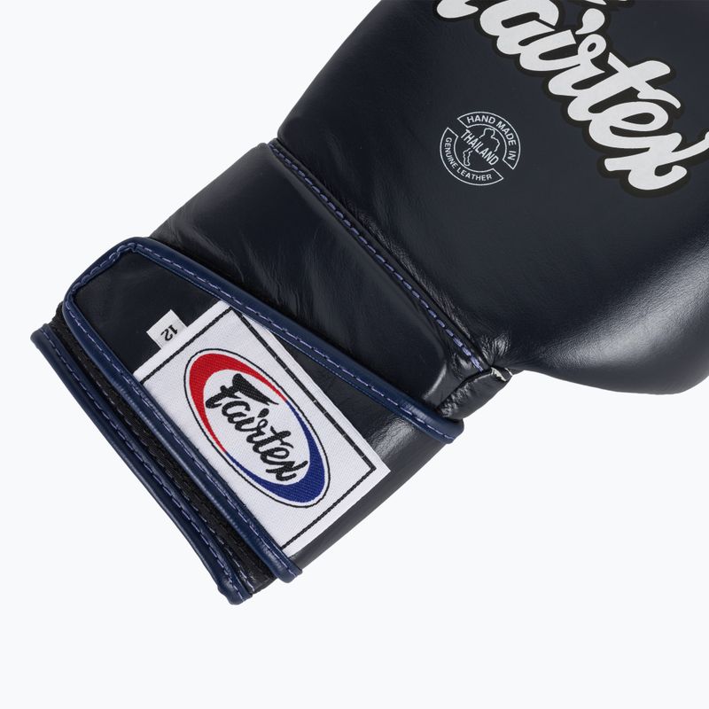 Guantoni da boxe Fairtex Stylish Angular Sparring - Pollice bloccato blu 6