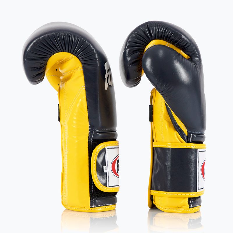 Guanti da boxe Fairtex Heavy Hitter's Mexican Style blu/giallo 3