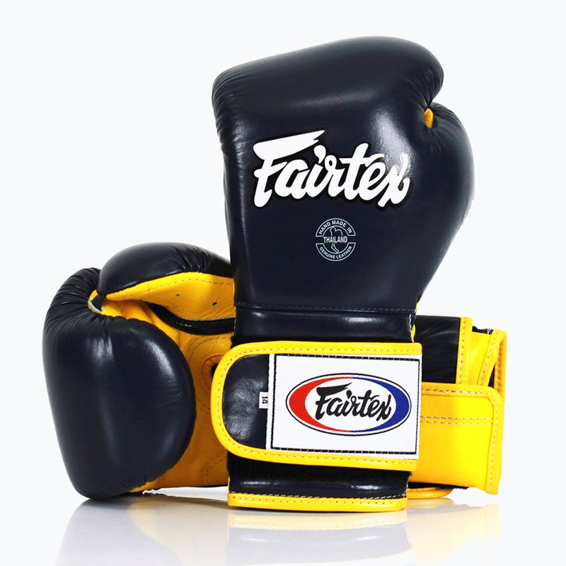 Guanti da boxe Fairtex Heavy Hitter's Mexican Style blu/giallo 4